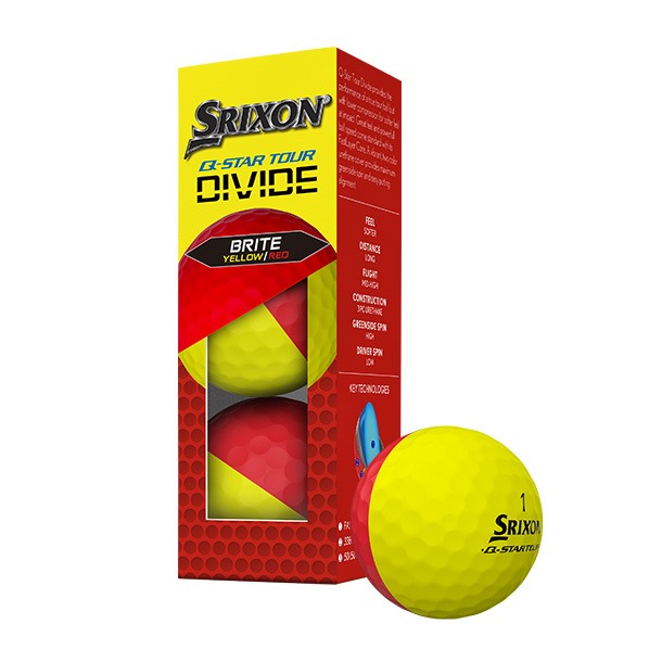 2024 Srixon Q-Star Tour Divide Red & Yellow Golf Balls