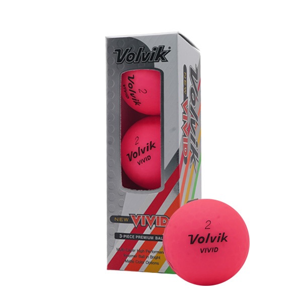 Volvik Vivid Focus Pink Golf Balls