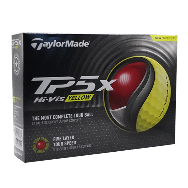 TaylorMade TP5X Yellow Golf Balls 2024