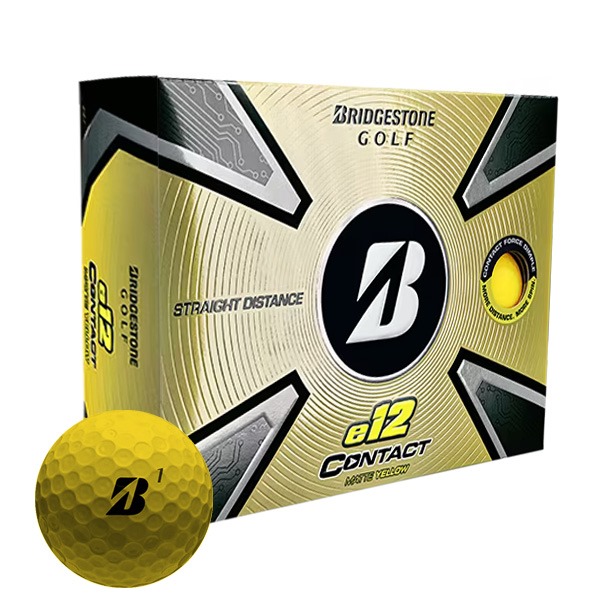 Bridgestone e12 Contact Matte Yellow Golf Balls 2023
