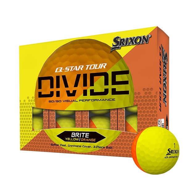 2024 Srixon Q-Star Tour Divide Yellow & Orange Golf Balls