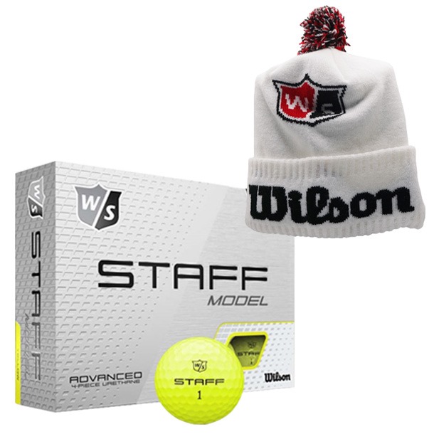 Wilson Beanie & Yellow Staff Model Golf Balls