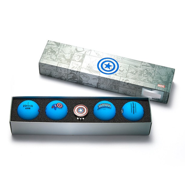 Volvik Captain America Golf Ball Gift Set