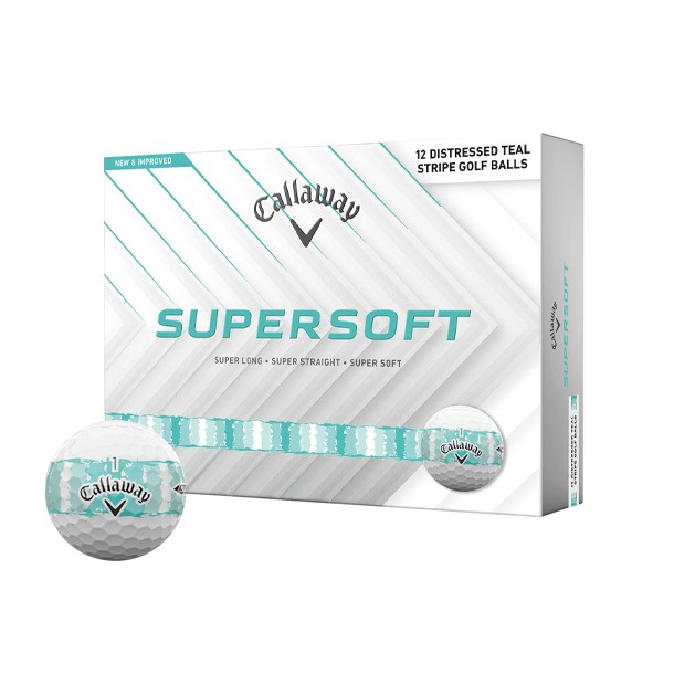 Callaway Supersoft Distressed Teal Stripe Golf Balls 2026
