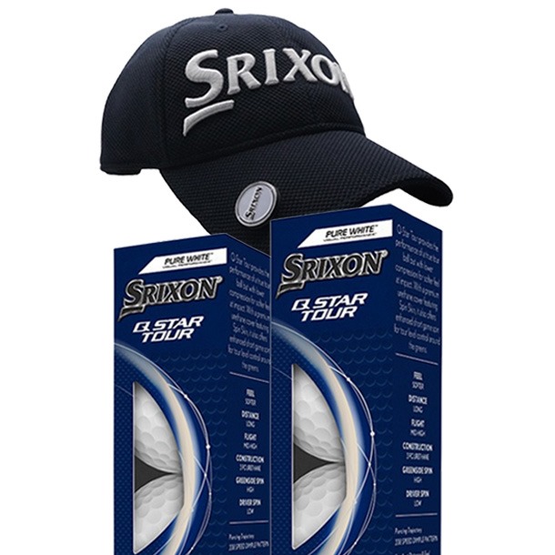Srixon Q-Star White Golf Ball giftset plus FREE Hat