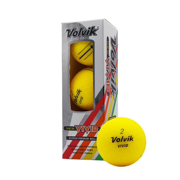 Volvik Vivid Focus Yellow Golf Balls