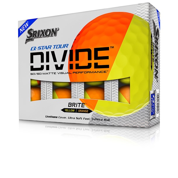 Srixon Q-Star Tour Divide Orange & Yellow Golf Balls