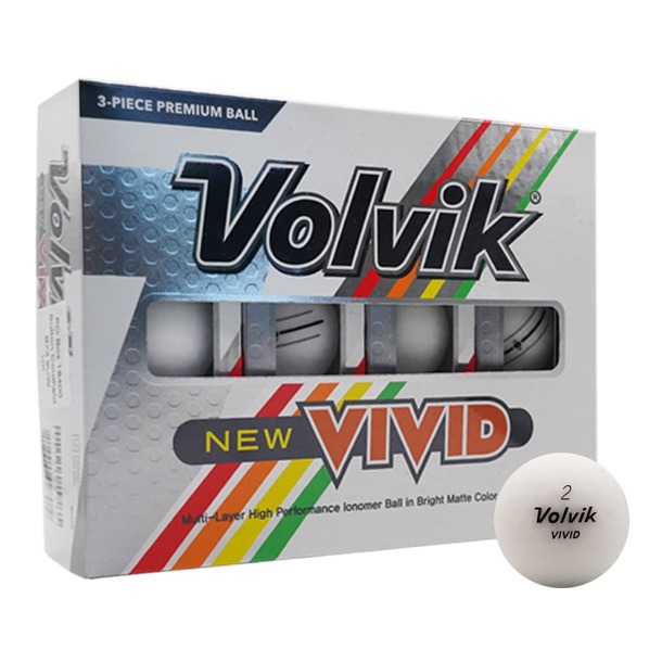 Volvik Vivid Focus White Golf Balls