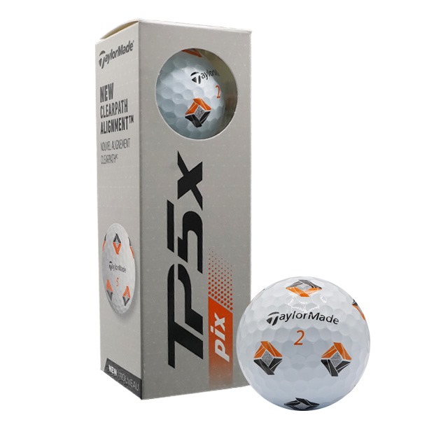 TaylorMade TP5X Pix White Golf Balls 2024