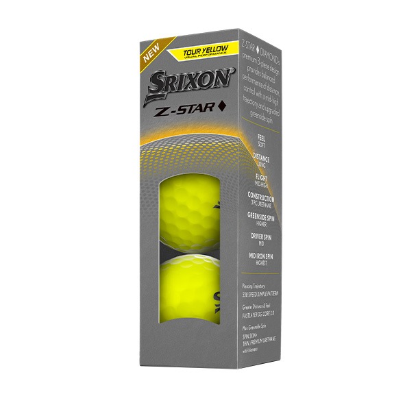 Srixon Z-Star Diamond Yellow Golf Balls 2025