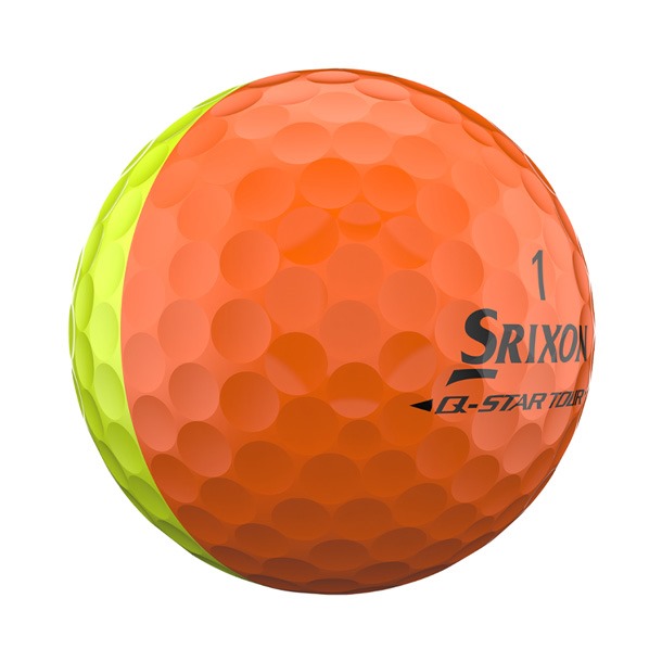 Srixon Q-Star Tour Divide Yellow & Orange Golf Ball