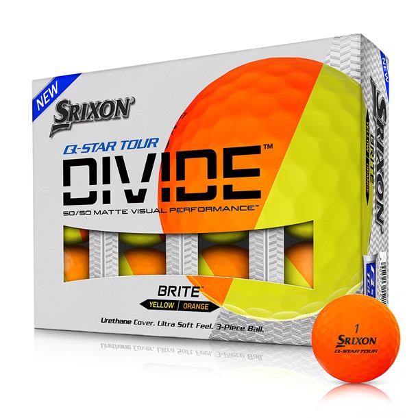 Srixon Q-Star Tour Divide Orange & Yellow Golf Balls