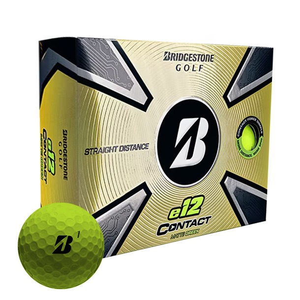 Bridgestone e12 Contact Matte Green Golf Balls (2023 Release)