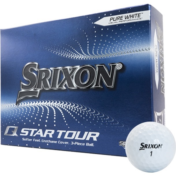Srixon Q-Star Pure White Balls & Black Marker Cap (Golf Gift Set)