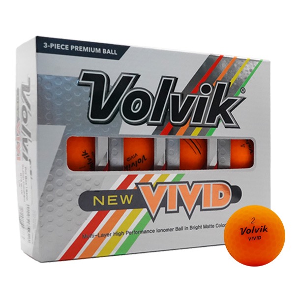 Volvik Vivid Focus Orange Golf Balls
