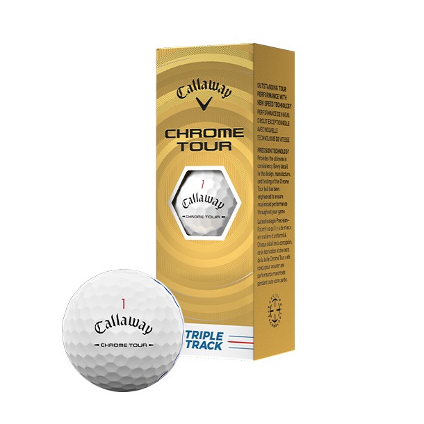 Callaway Chrome Tour Triple Track White Golf Balls 2026