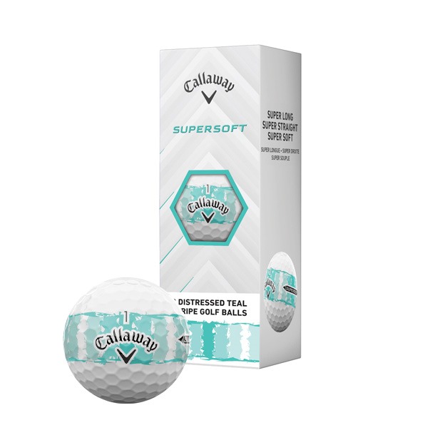 Callaway Supersoft Distressed Teal Stripe Golf Balls 2026