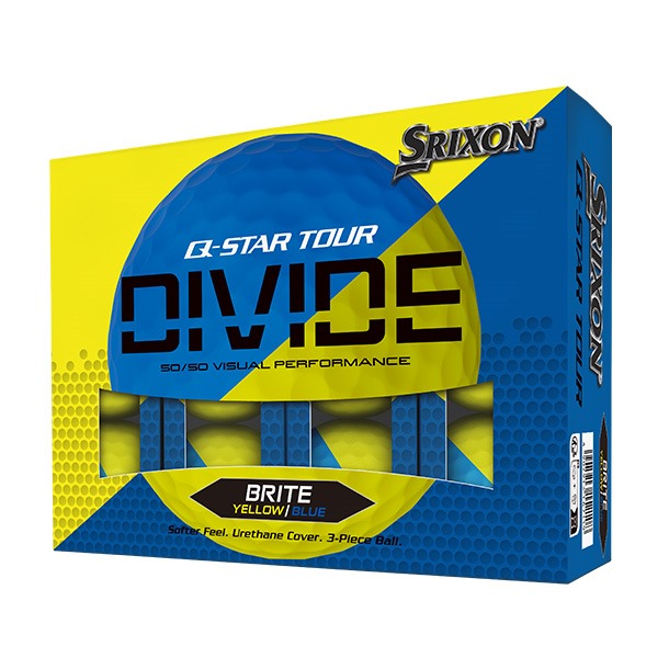 2024 Srixon Q-Star Tour Divide Yellow & Blue Golf Balls