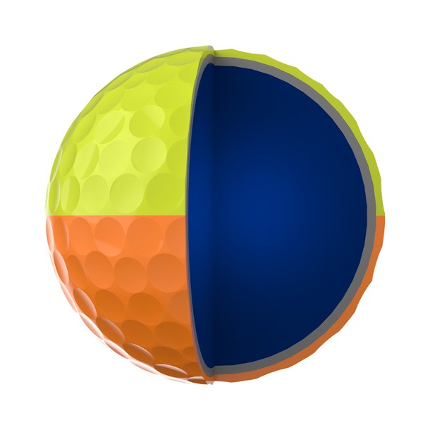 Inside the Srixon Divide Yellow & Orange Golf Ball