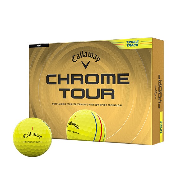 Callaway Chrome Tour Triple Track Yellow Golf Balls 2026