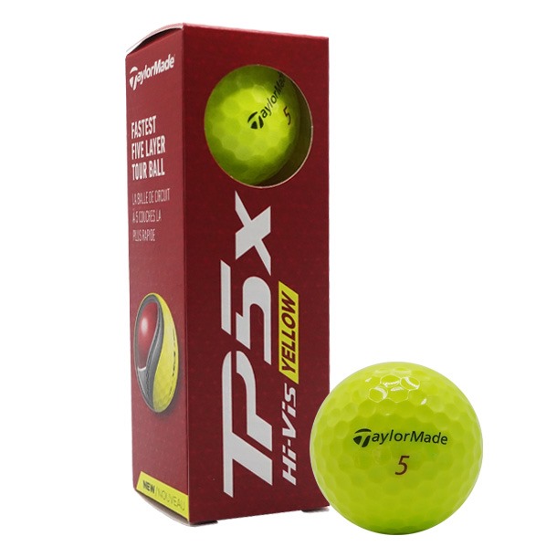TaylorMade TP5X Yellow Golf Balls 2024
