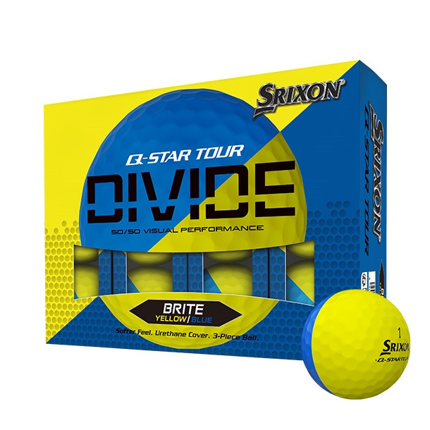 2024 Srixon Q-Star Tour Divide Yellow & Blue Golf Balls