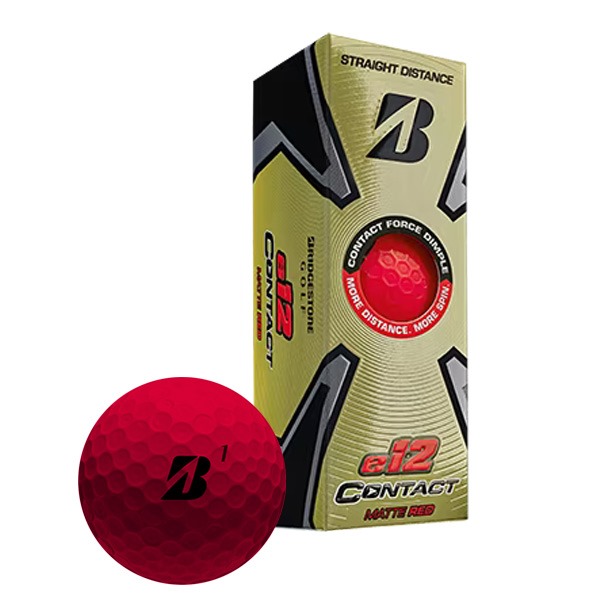 Bridgestone e12 Contact Matte Red Golf Balls 2023