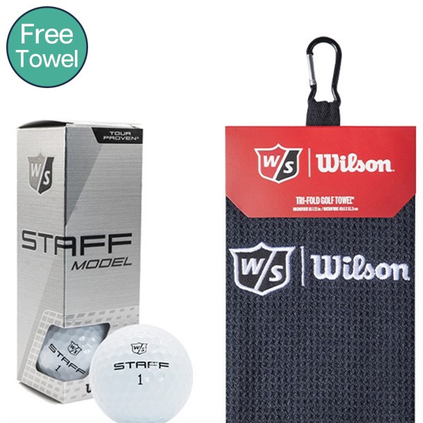 Wilson Staff Model Golf Balls & Towel Bundle