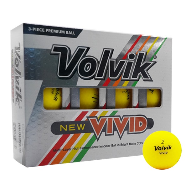 Volvik Vivid Focus Yellow Golf Balls