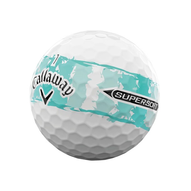 Callaway Supersoft Distressed Teal Stripe Golf Balls 2026
