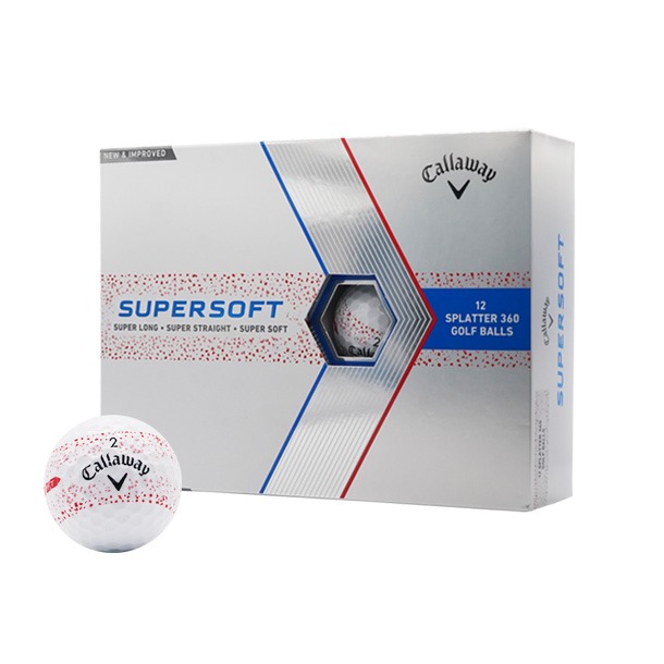 Callaway Supersoft Red Splatter Golf Balls