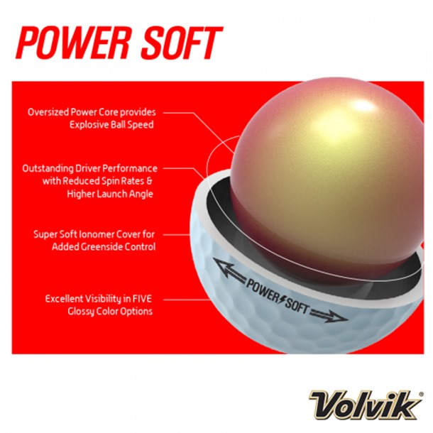 Volvik Power Soft - Red Golf Balls