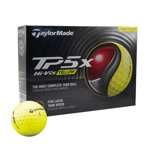 TaylorMade TP5X Yellow Golf Balls 2024