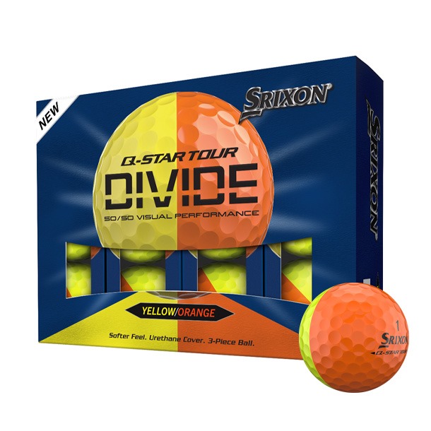 SrSrixon Q-Star Tour Divide Yellow & Orange Golf Balls