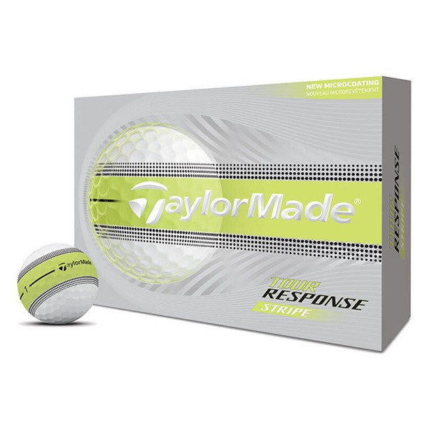 TaylorMade Tour Response Stripe Yellow Golf Balls 2026