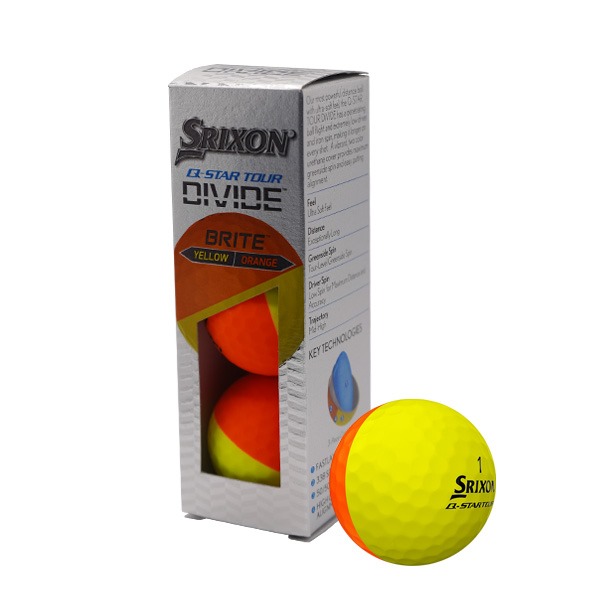 Srixon Q-Star Tour Divide Orange & Yellow Golf Balls