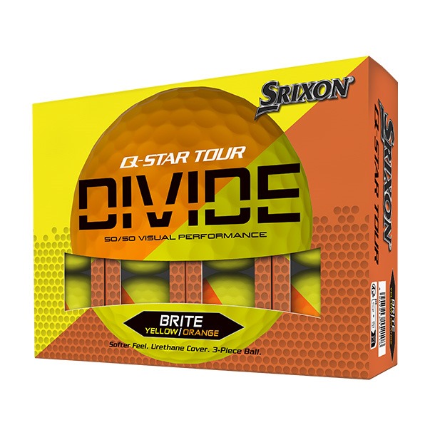 2024 Srixon Q-Star Tour Divide Yellow & Orange Golf Balls