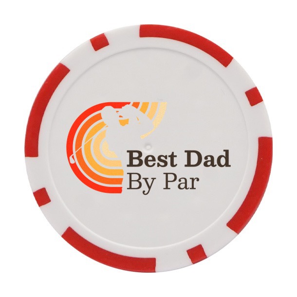 red golf ball marker