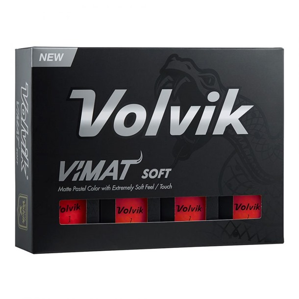 Volvik Vimat Soft Matte Red Golf Balls