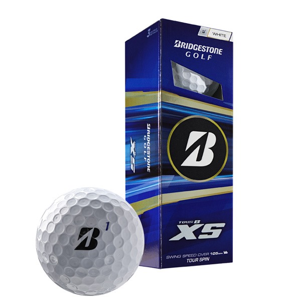 Sleeve of Bridgestone Tour B XS white golf balls