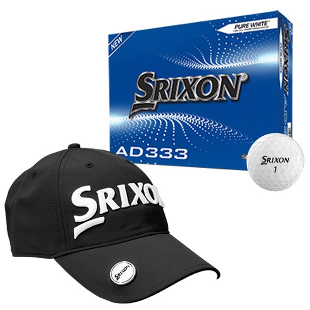 Srixon AD333 Golf Balls & Black Marker Cap (Gift Set)