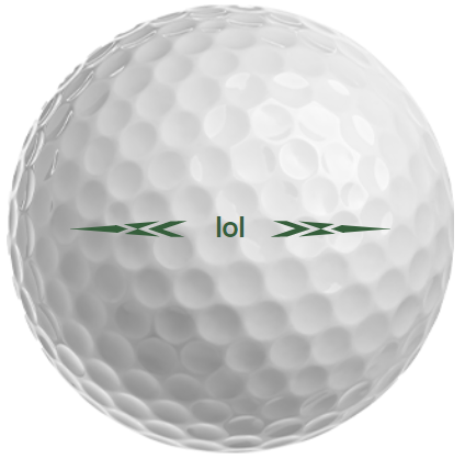 Novelty golf ball with alignment line