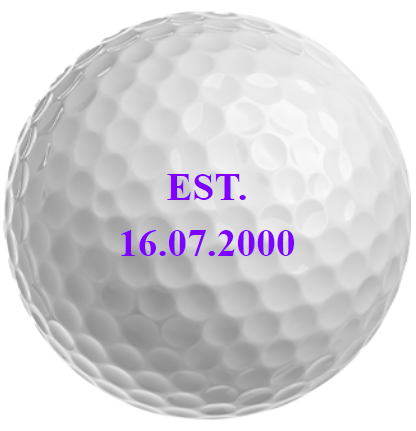 Golf ball with birthday