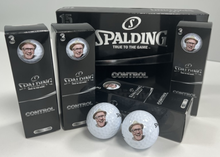 Personalised golf balls for Secret Santa gift
