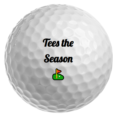 festive golf ball