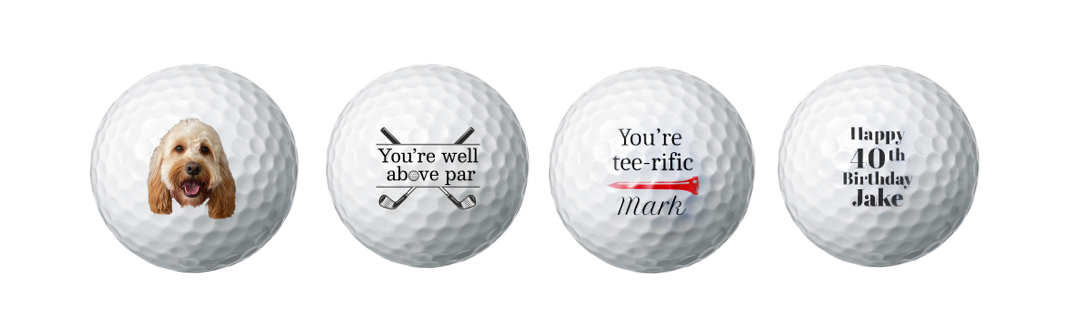 golf gift ideas - personalised golf balls
