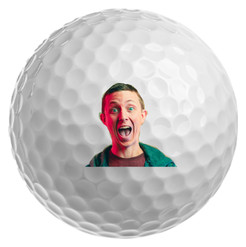 funny face golf ball