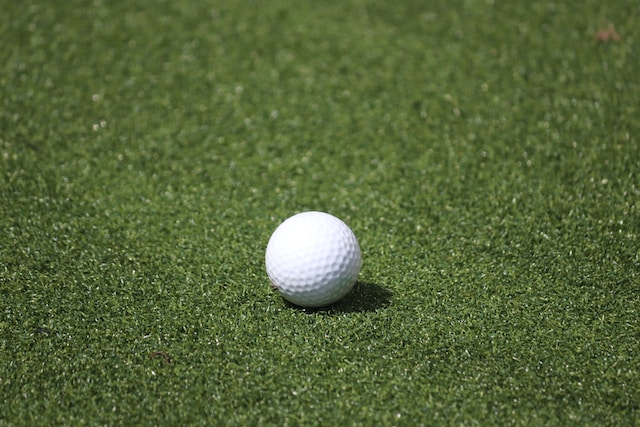 dimpled golf ball