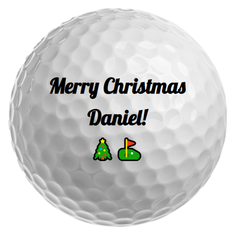merry christmas golf ball