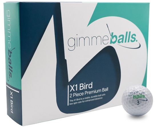 X1Bird golf balls from gimmeballs